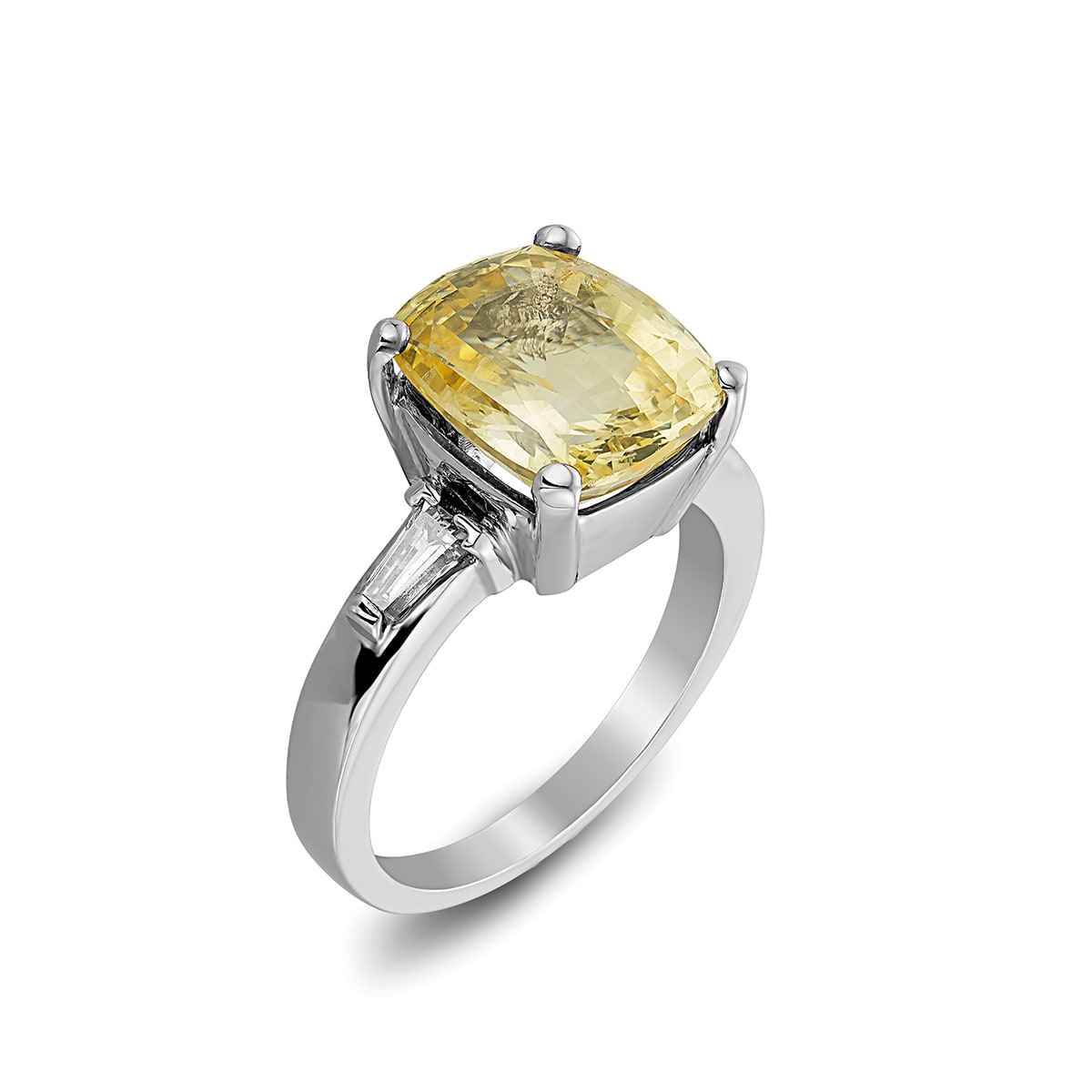 Ring gele saffier
