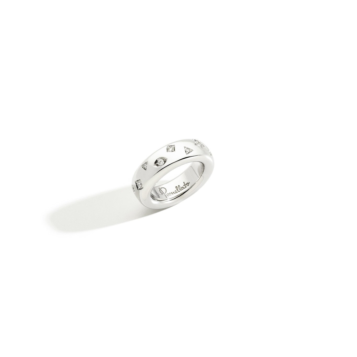 Ring iconica wit goud