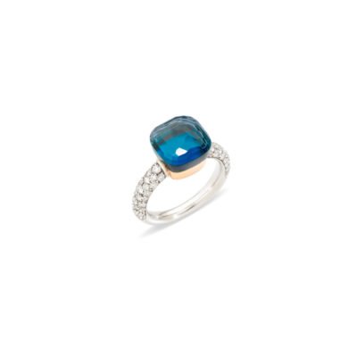 Ring nudo classic donkere topaaz